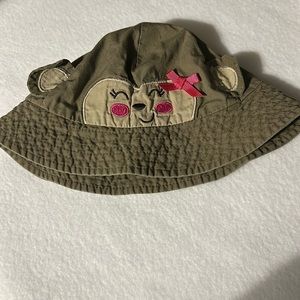 Infant Girls Jumping Beans
Light Brown Monkey Hat Sun Protection Size 6-18 M